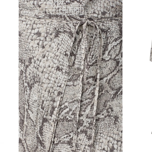 REFORMATION PYTHON SNAKE MIDI WRAP DRESS - Picture 2 of 2